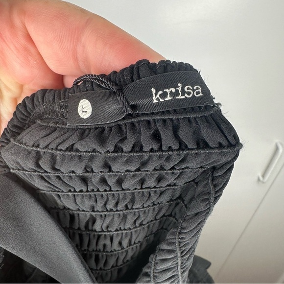 NWT Krisa Revolve Smocked Tank Mini Dress Black Size Large - Picture 6 of 8